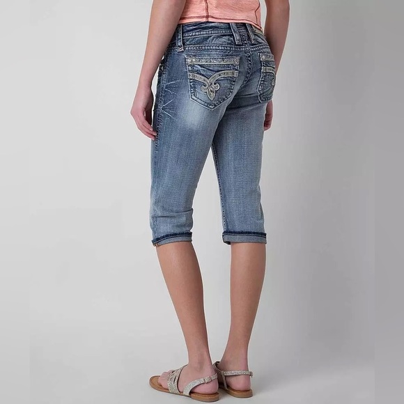 Rock Revival Womens Mid Rise Sherry Easy Crop Stretch Denim Jean. Sz 31 - Picture 2 of 16
